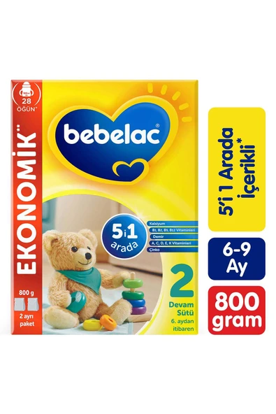 Bebelac 2 Devam Sütü 6 Ay+ 800 gr ürün görseli 1