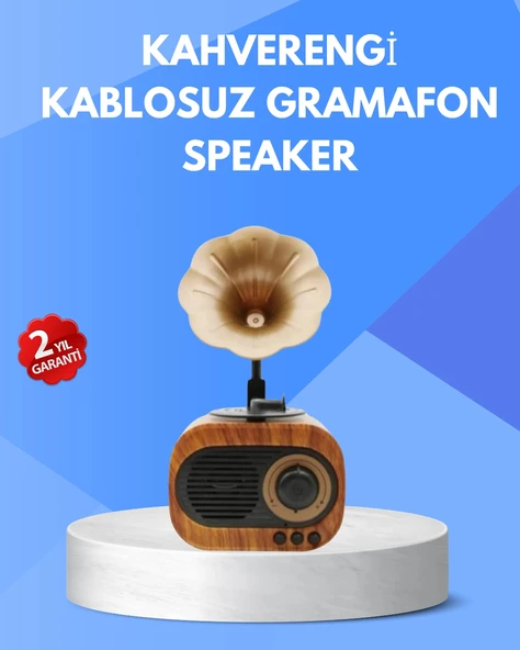 Nevamel® Retro Tasarımlı Mini Bluetooth Hoparlör ve FM Radyo Çoklu Medya ürün görseli 1
