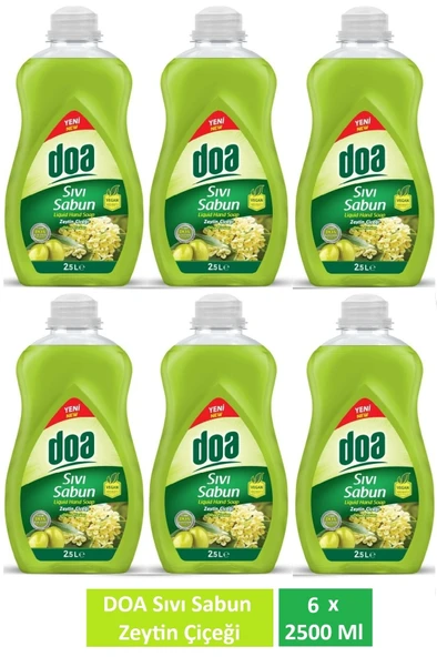 Doa Sıvı Sabun Zeytin Çiçeği 2.5 Lt x 6 Adet ürün görseli 1