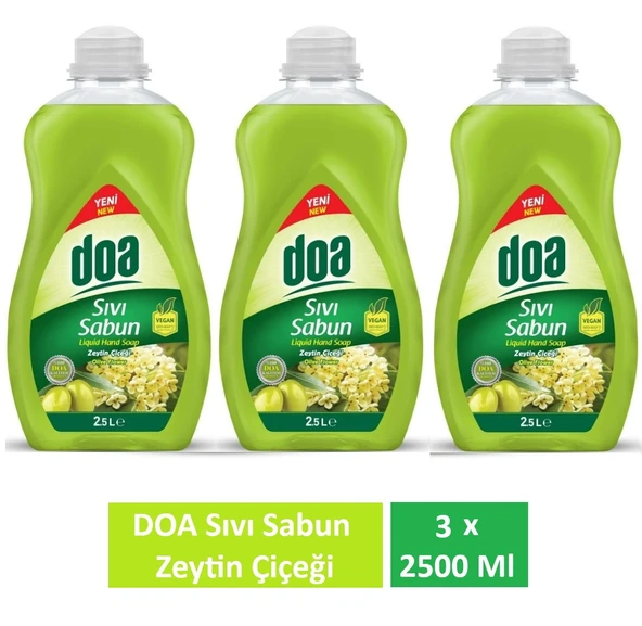 Doa Sıvı Sabun Zeytin Çiçeği 2.5 Lt x 3 Adet ürün görseli 1