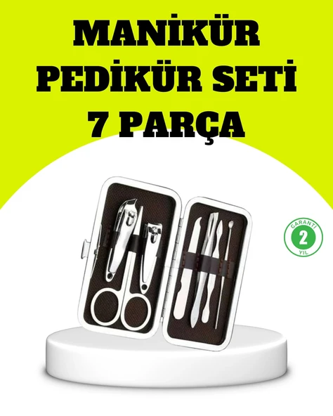 Nevamel® Paslanmaz Çelik Kişisel Bakım Seti – 7 Parça ürün görseli 1