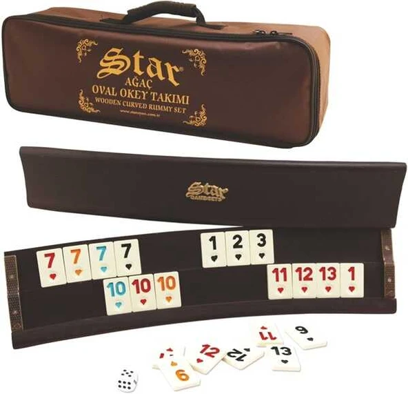 Star Ağaç Oval Okey Takımı ürün görseli 1
