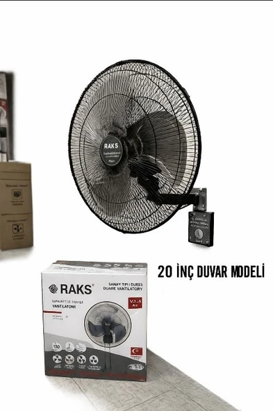 WF20 Power Siyah 130 W Sanayi Tipi Duvar Vantilatörü ürün görseli 1