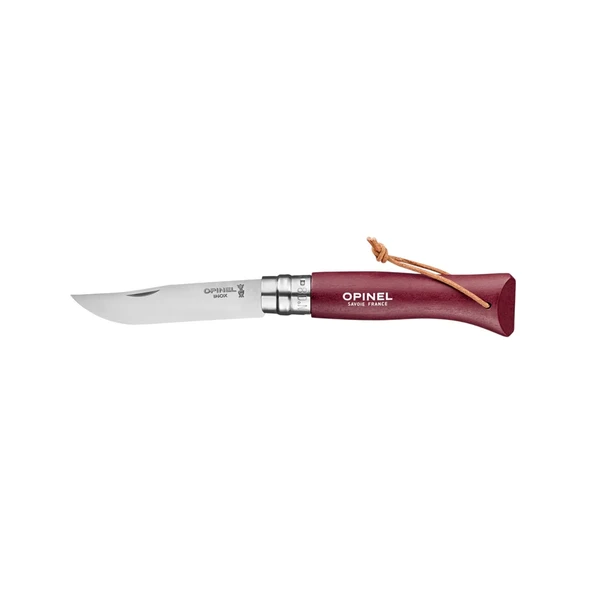 Opinel N°8 Gürgen Saplı Trekking Inox/Çelik Çakı Bordo ürün görseli 1