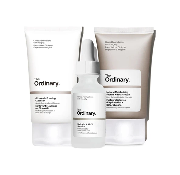 The Ordinary Salicylic Acid Solution 30 ML + Glucoside Foaming Cleanser 150 ML + Natural Moisturizing Factors + HA 30 ML ürün görseli 1