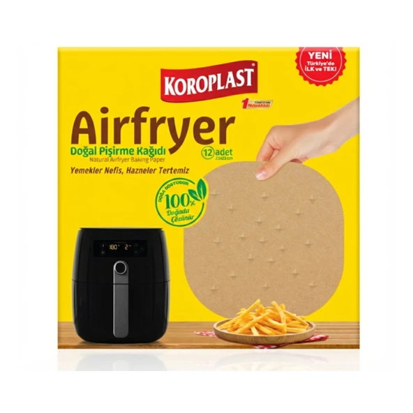 Airfryer Doğal Pişirme Kağıdı 12'li Xxl Uyumlu ürün görseli 1
