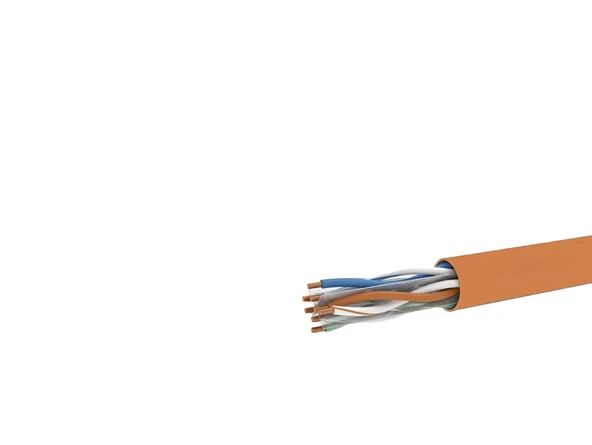 Cat6 U/Utp Dış Mekan Ethernet Kablosu Cu Hffr 23 Awg 305 M - Turuncu ER6004 ürün görseli 1