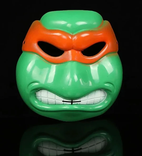 Ninja Kaplumbağalar Maskesi Michelangelo Maskesi - Resim 2