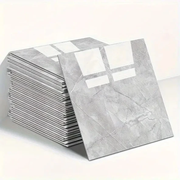 Gri Mermer Desen Duvar Sticker (30*30) - Resim 7
