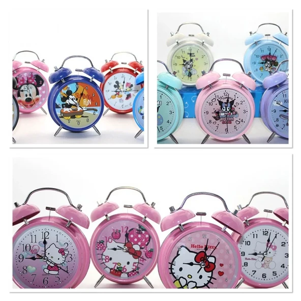 Kuromi,hello Kitty,mickey Mouse Masa Üstü Çalar Saat Alk3068 ürün görseli 1