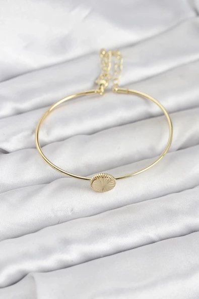 Nevamel® Gold Renk Pirinç Model Kadın Bileklik 5886 ürün görseli 1
