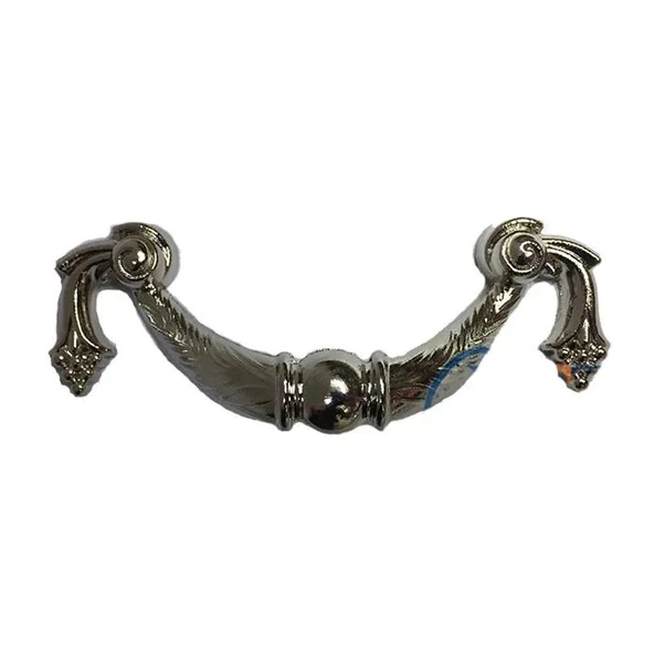 Dekoratif Zamak Üzümlü Kulp - 64mm, Nikel, 1 Adet ürün görseli 1