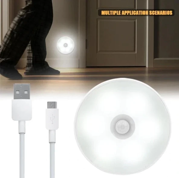 Hareket Sensörlü Usb Şarjlı Led Işık Lamba ürün görseli 1