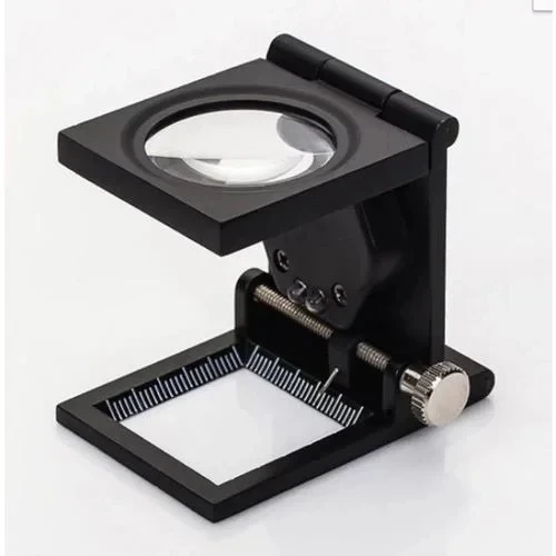 28x28 Mm Katlanır Sayaçlı Metal Lüp, 2 Led Işıklı Büyüteç Tekstil Th9005a ürün görseli 1