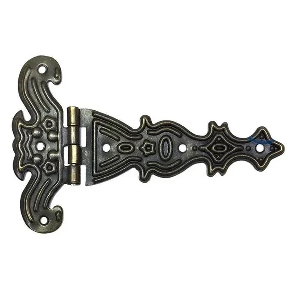Dekoratif, Sac Tek Kuyruklu Menteşe - 69x102 Mm, Büyük, Antik, 1 Adet ürün görseli 1