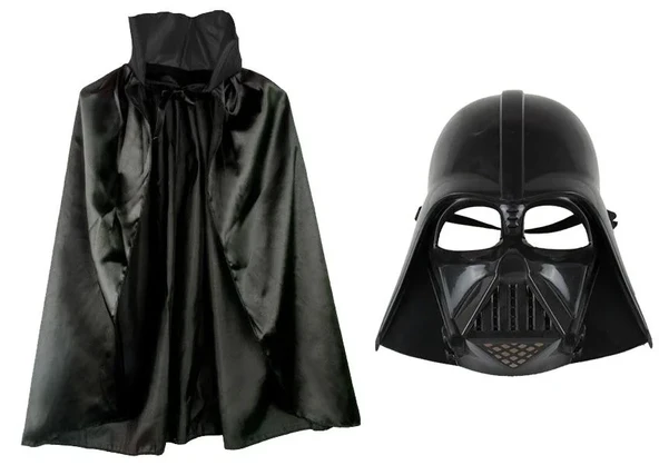Çocuk Boy Yıldız Savaşları  Wars Darth Vader Maskesi Ve 90 Cm Pelerin Seti Siyah ürün görseli 1