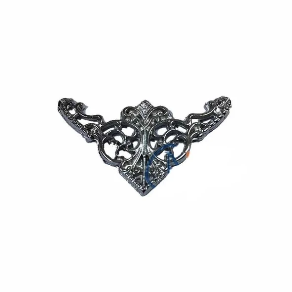 Dekoratif Köşe Süsü, Köşelik - Küçük, 19x34mm, Nikel, 1 Adet ürün görseli 1