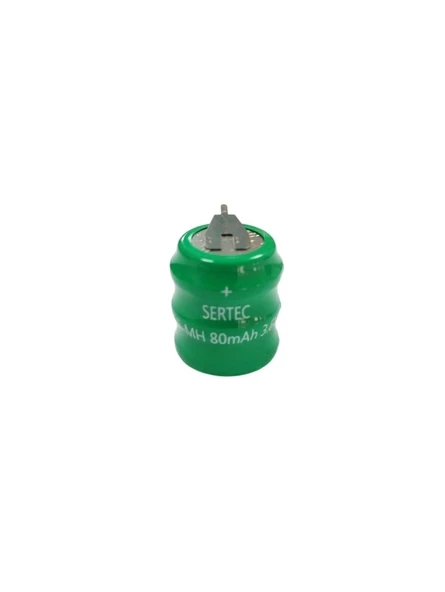 Sertec - 3.6v 3s1p 80 Mah 2 Pin Nı-mh Buton Pil ürün görseli 1
