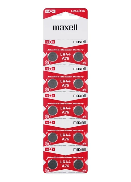 Maxell Lr44 Ag13 Sr44 A76 1.5v Alkalin Saat Pili 10 Adet ürün görseli 1