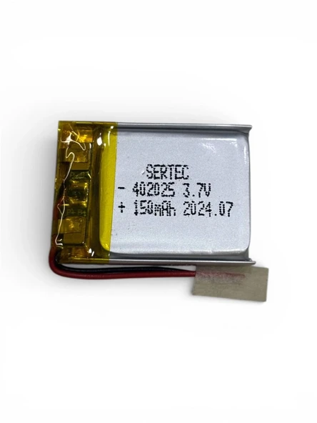 Sertec 402025 3.7v 150 Mah Li-polymer Pil (devreli/1.5a) ürün görseli 1