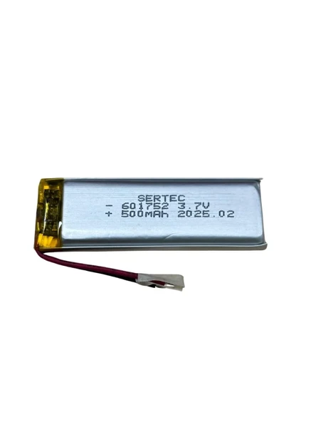 Sertec 601752 3.7v 500 Mah Li-polymer Pil (devreli/1.5a) ürün görseli 1