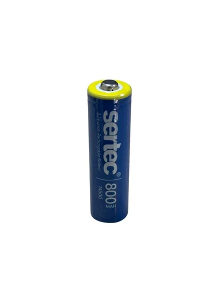 Sertec 3.7v Li-ion 14500 Aa - 800 Mah 1c Şarjlı Pil (başlı) ürün görseli 1