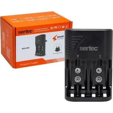 Sertec Stc-c802 Aa-aaa-9v Uyumlu 4lü Pil Şarj Aleti - Resim 5