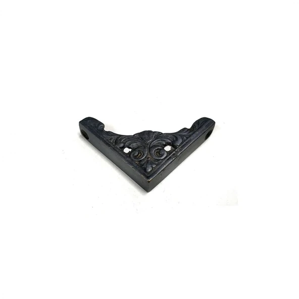 Antika Tarz Dekoratif Pirinç Köşe Süsü - 58x58 Mm, Oksit ürün görseli 1