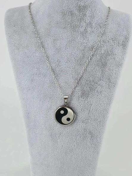 Yin-yang Çelik Erkek Kolye ürün görseli 1