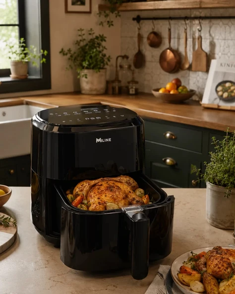 Nevamel® 1360W Sıcak Hava Fritözü Dijital 4 Litre Air Fryer Dokunmatik Panel ürün görseli 1