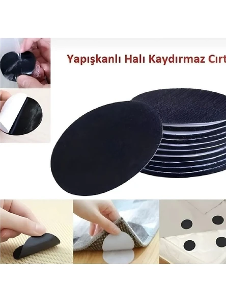 10 Adet Halı Araç Paspası Nevresim Örtü Kaydırmaz Cırt Bant Seti Yapışkanlı Halı Kaydırmaz Özel ürün görseli 1