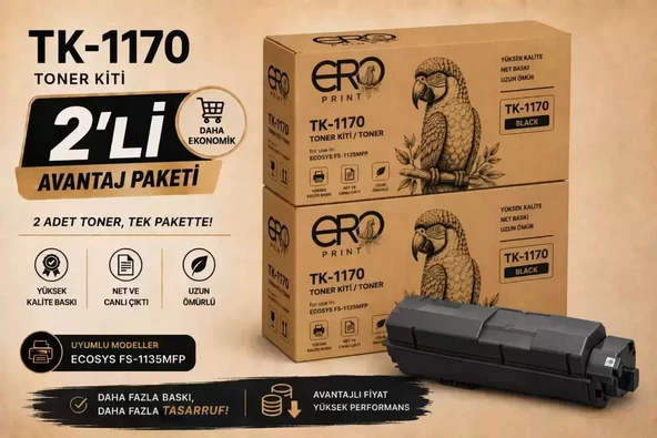 Kyocera ECOSYS M2540dn Muadil Toner - 2'li Avantaj Paket ürün görseli 1