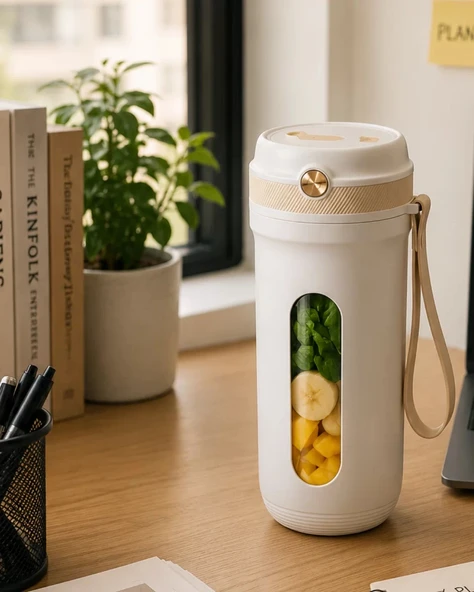 Nevamel® Spor ve Seyahat İçin Taşınabilir Smoothie Blender USB Şarj Destekli ürün görseli 1