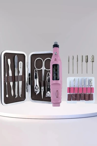 Nevamel® Manikür Pedikür Seti İkili Set El ve Ayak Bakımı Nasır Temizleme Protez Tırnak Çıkarma ürün görseli 1