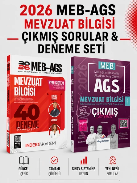 Dizgi Kitap 2026 MEB AGS Sözel Yetenek Çıkmış Sorular & Sözel Yetenek 20 Deneme İndeks Akademi Seti ürün görseli 1
