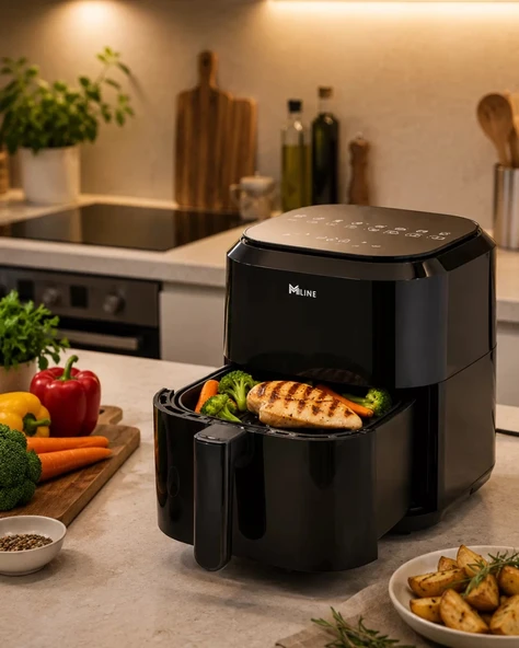 Nevamel® 4 Litre Dijital Air Fryer Yağsız Sıcak Hava Fritözü 1360W Güç ürün görseli 1