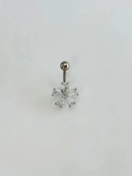Çiçek Detaylı Göbek Piercing ürün görseli 1
