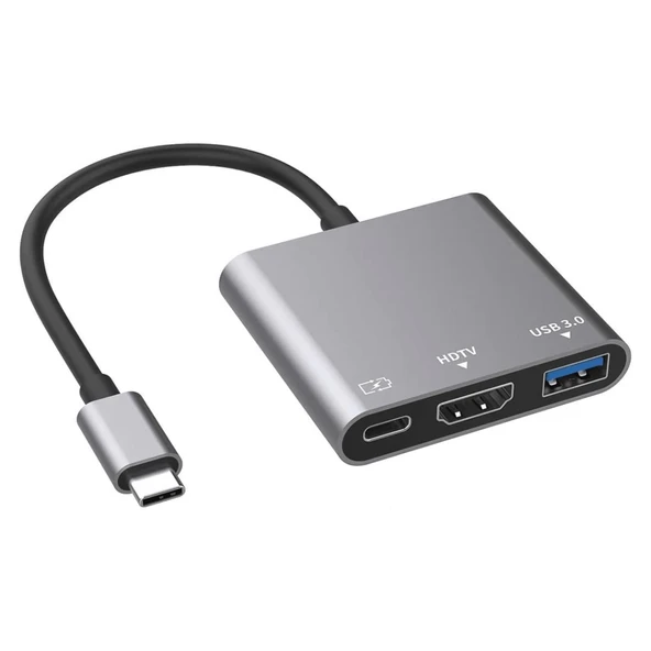 Nevamel® ENKADO EKD-TP43 Type-C To HDMI+PD+USB 3.0 Çevirici(1923) ürün görseli 1