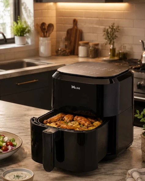 Nevamel® Dokunmatik Air Fryer 4 Litre Yağsız Fritöz 1360W Güçlü Pişirme ürün görseli 1