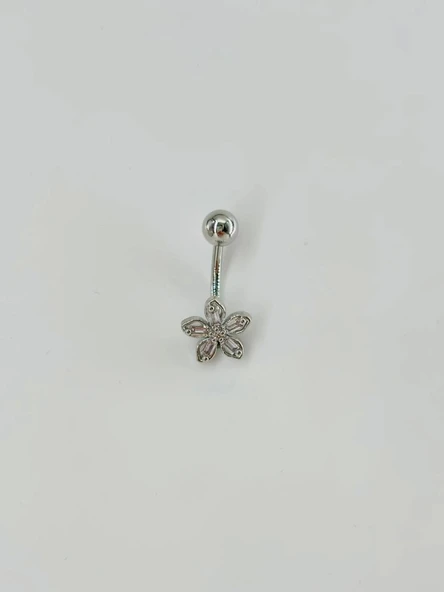 Çiçek Detaylı Göbek Piercing ürün görseli 1