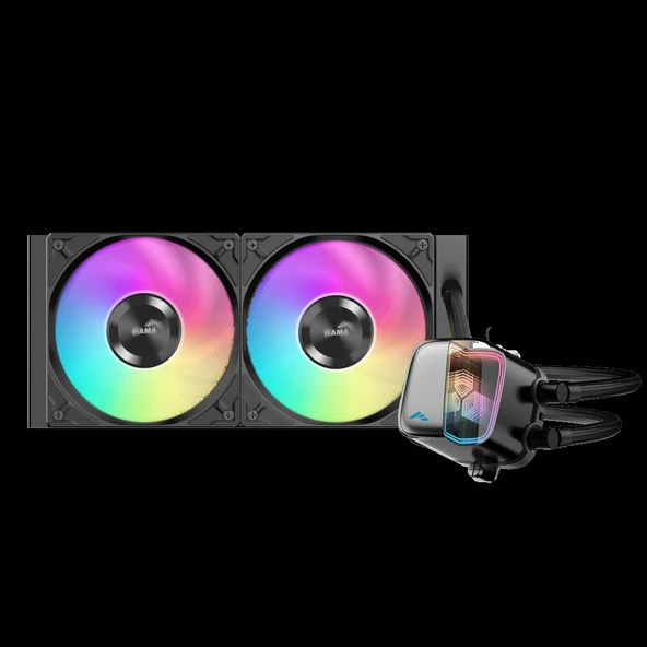 Nevamel® SAMA L70-240BK Black 240mm 2x120mm ARGB Fan CPU Sıvı Soğutma(1923) ürün görseli 1