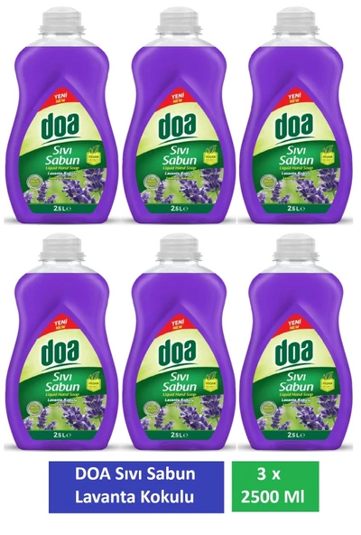 Doa Sıvı Sabun Lavanta 2,5 Lt x 6 Adet ürün görseli 1