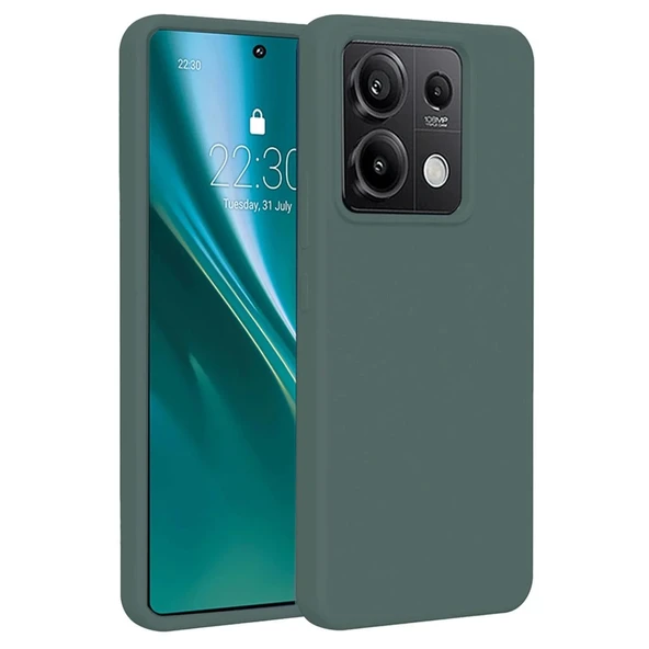 Xiaomi Redmi Note 13 Pro 4g Kılıf First Silikon - Koyu Yeşil ürün görseli 1