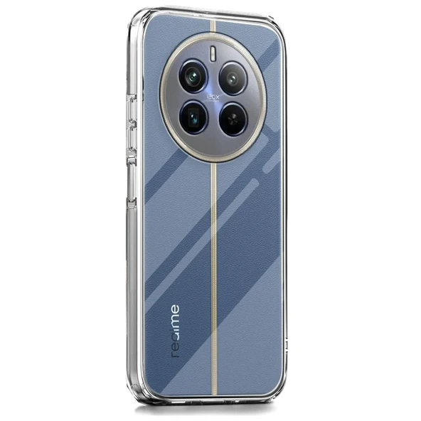 Realme 12 Pro Plus Kılıf Lüx Şeffaf Silikon - Resim 11