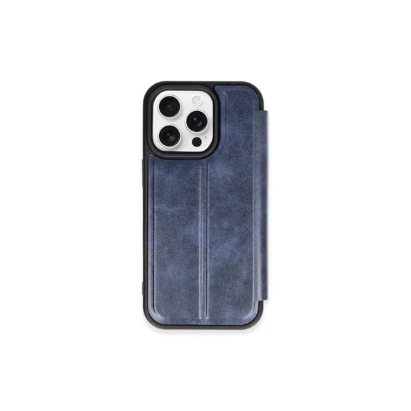 Apple İphone 15 Pro Max Kılıf Flip Cover - Lacivert ürün görseli 1
