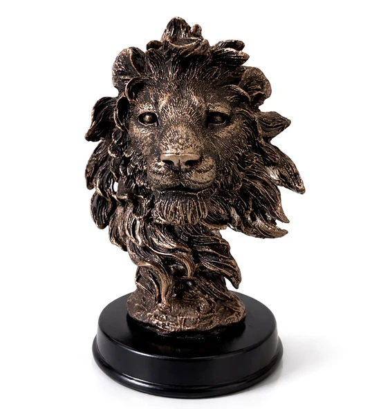 13x9 cm Polyester Aslan Büstü ürün görseli 1