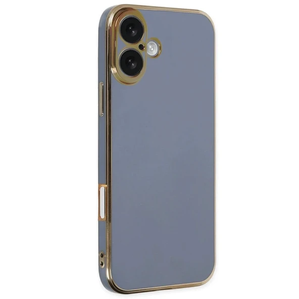Apple İphone 16 Kılıf Volet Silikon - Mavi - Resim 5