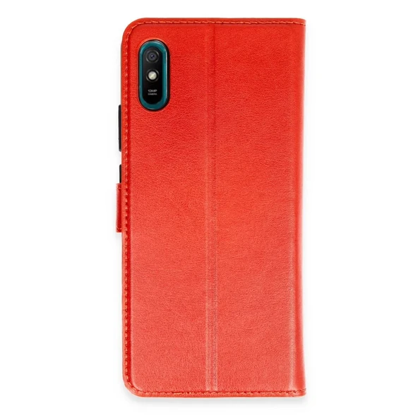 Xiaomi Redmi 9a Kılıf Trend S Plus Kapaklı Kılıf - Kırmızı ürün görseli 1
