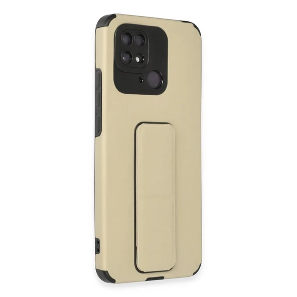 Xiaomi Redmi 10c Kılıf Mega Standlı Silikon - Gold ürün görseli 1