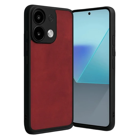 Xiaomi Redmi Note 13 Pro 5g Kılıf Aras Deri Kapak - Kırmızı ürün görseli 1